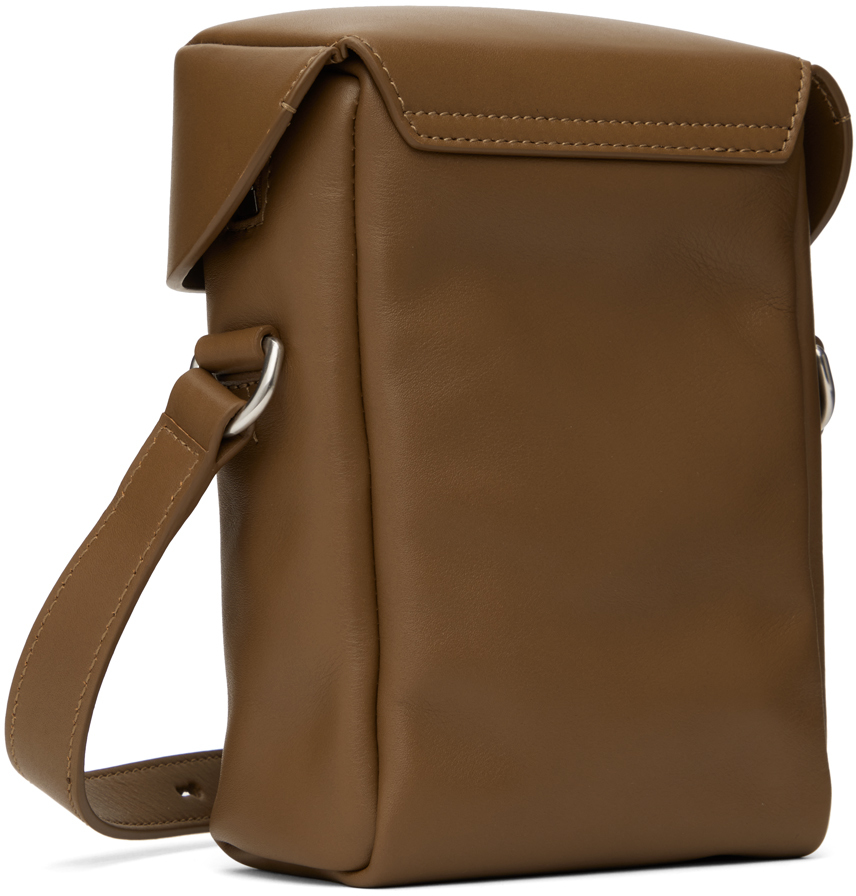 Jil Sander Tan Lid Small Bag In 224 Tobacco