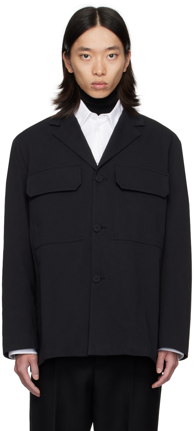 Shop Jil Sander Black Cotton Jacket In 001 Black