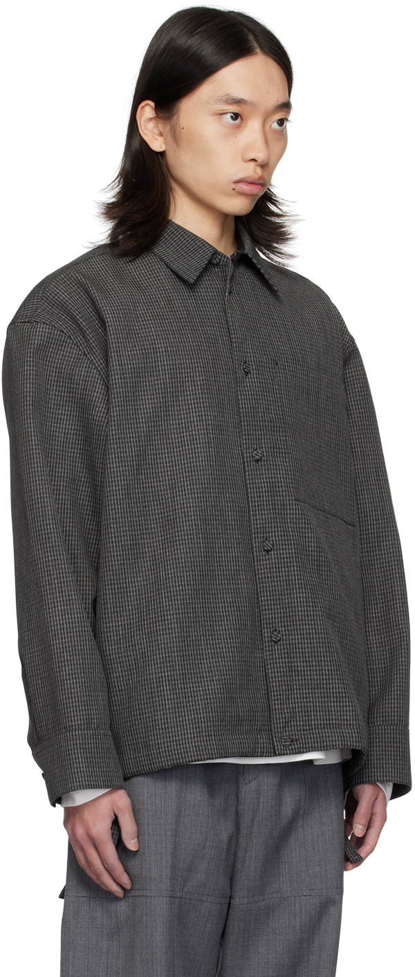 Jil Sander Gray Check Jacket In 970 *
