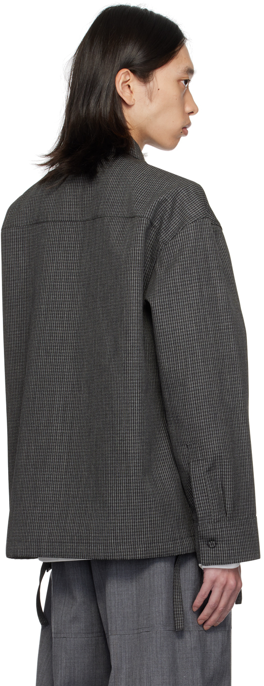 Jil Sander Gray Check Jacket In 970 *
