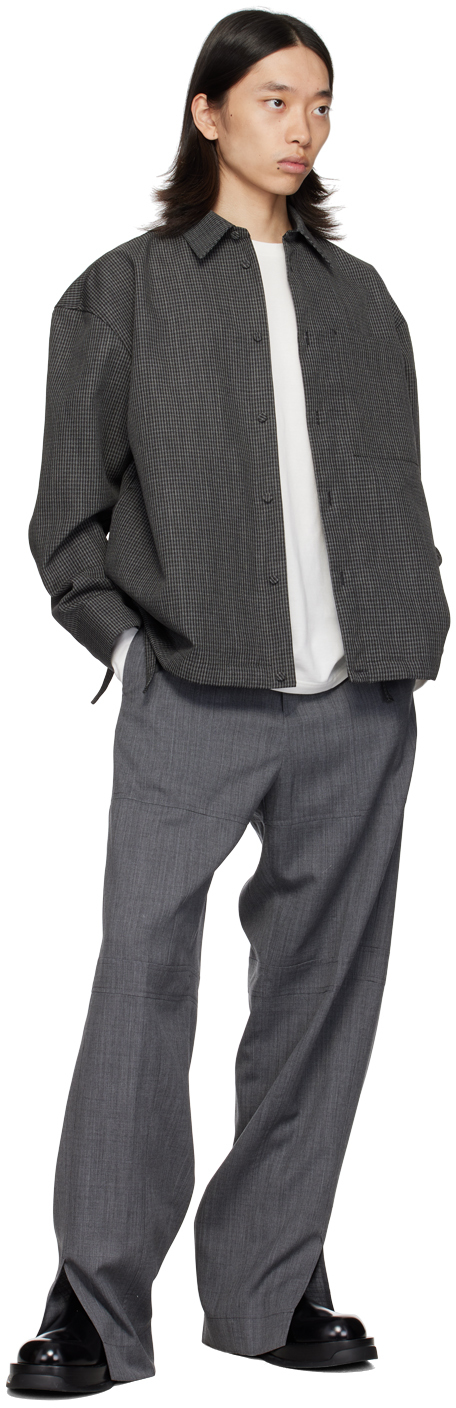 Jil Sander Gray Check Jacket In 970 *