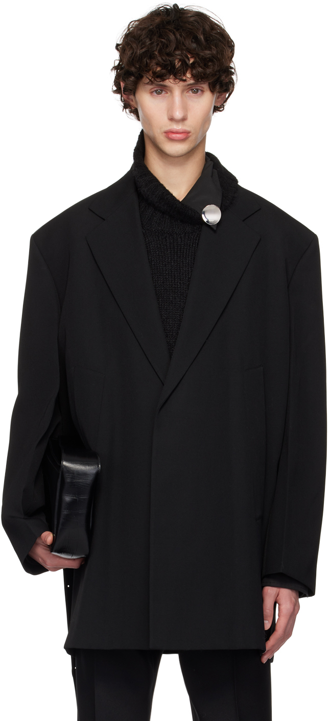 Shop Jil Sander Black Single-breasted Blazer In 001 Black