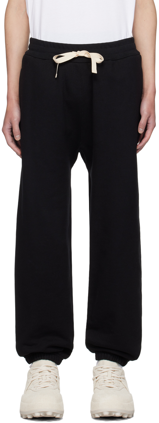 Shop Jil Sander Black Relaxed-fit Sweatpants In 001 Black