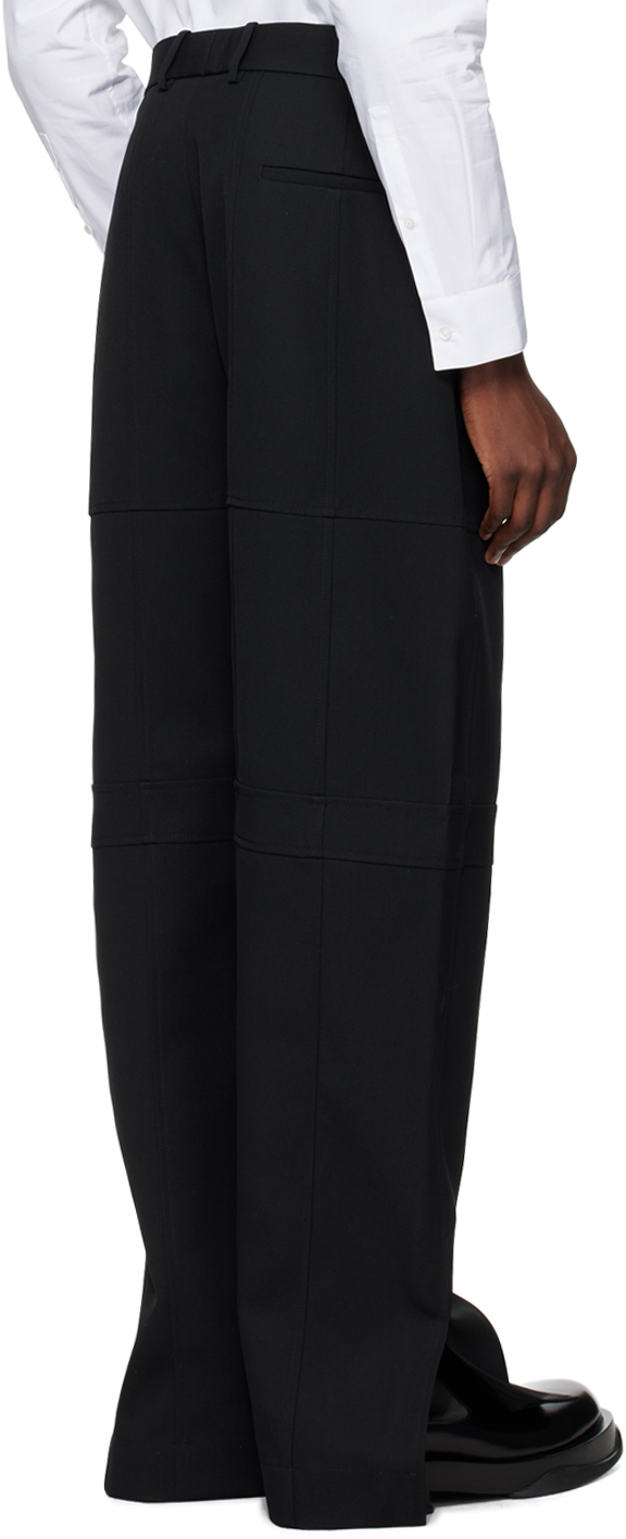 Jil Sander Black Wool Trousers In 001 Black