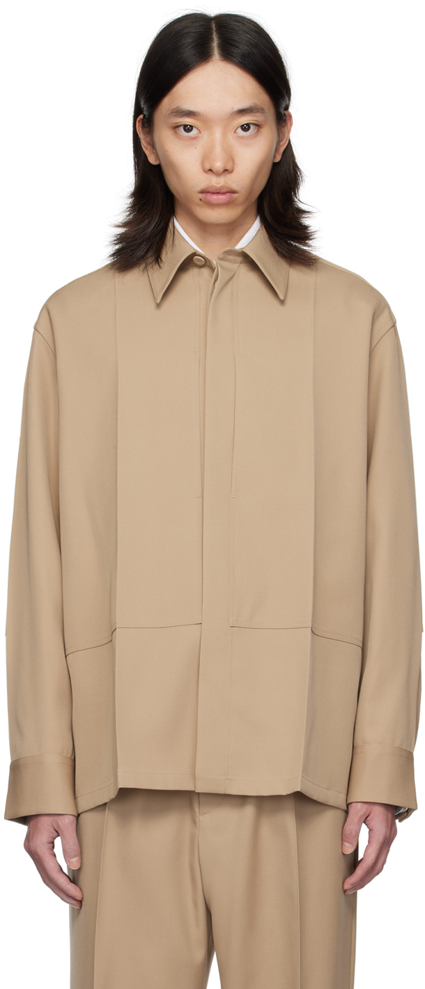 Shop Jil Sander Beige Pocket Shirt In 219 Clay