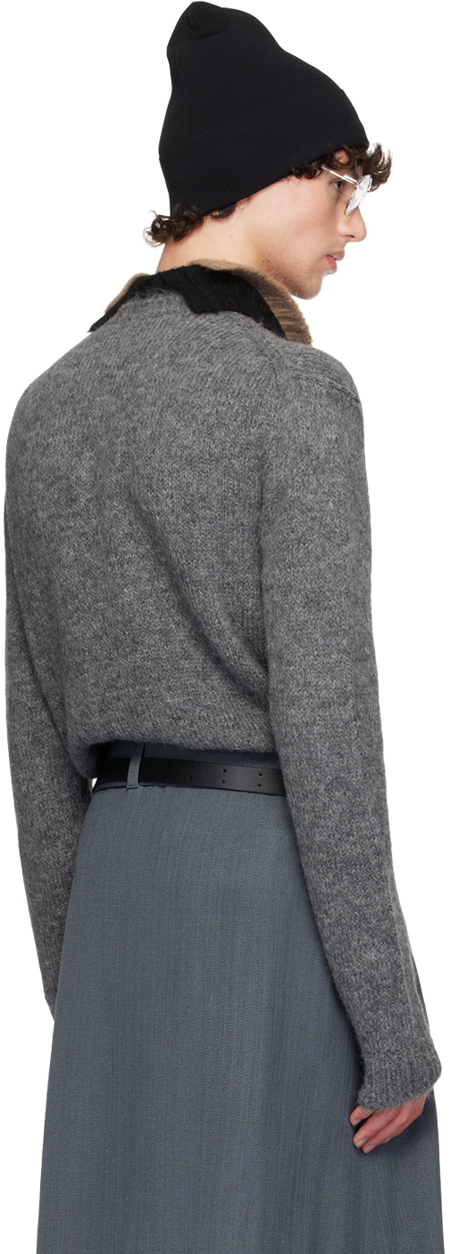 Jil Sander Gray Crewneck Sweater In 021 Asphalt