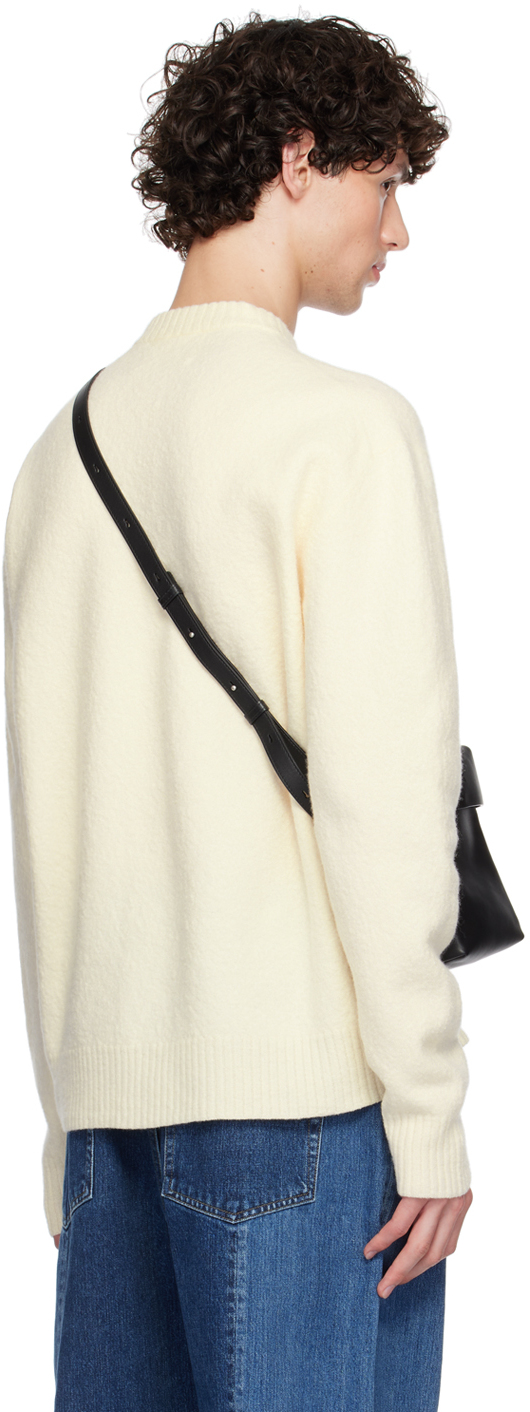 Jil Sander Off-white Crewneck Sweater In 107 Cloud
