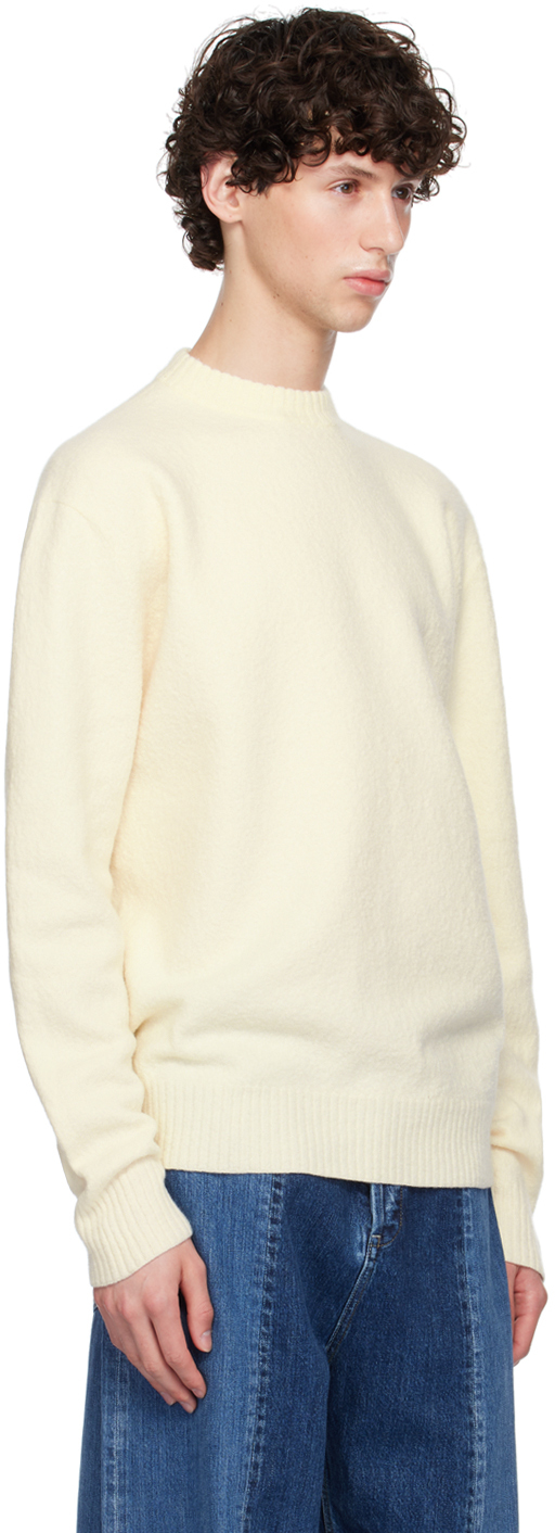Jil Sander Off-white Crewneck Sweater In 107 Cloud