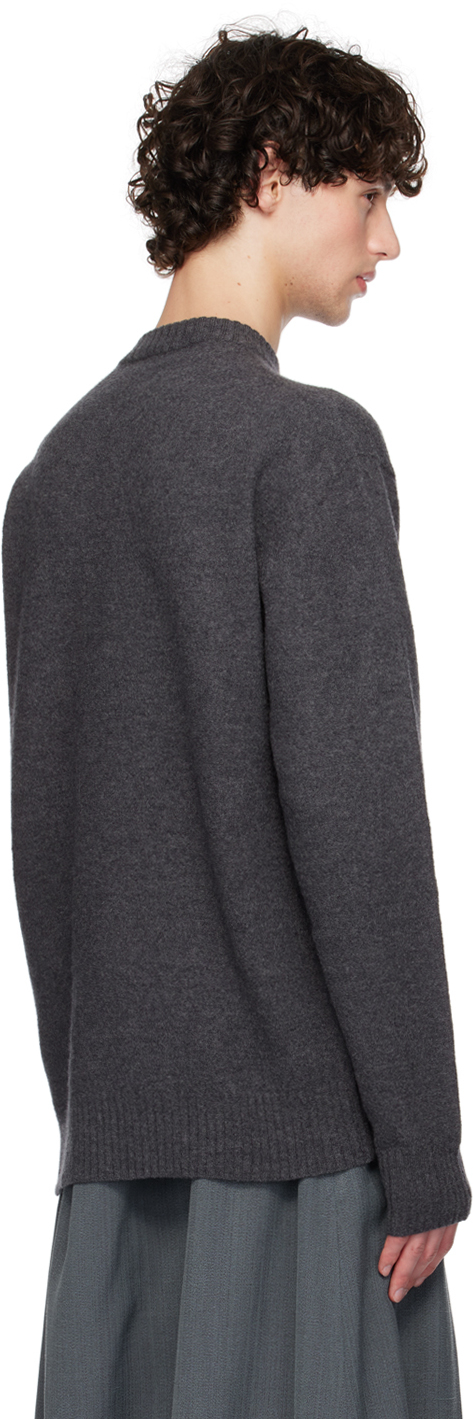 Jil Sander Gray Crewneck Sweater In 032 Ash Grey