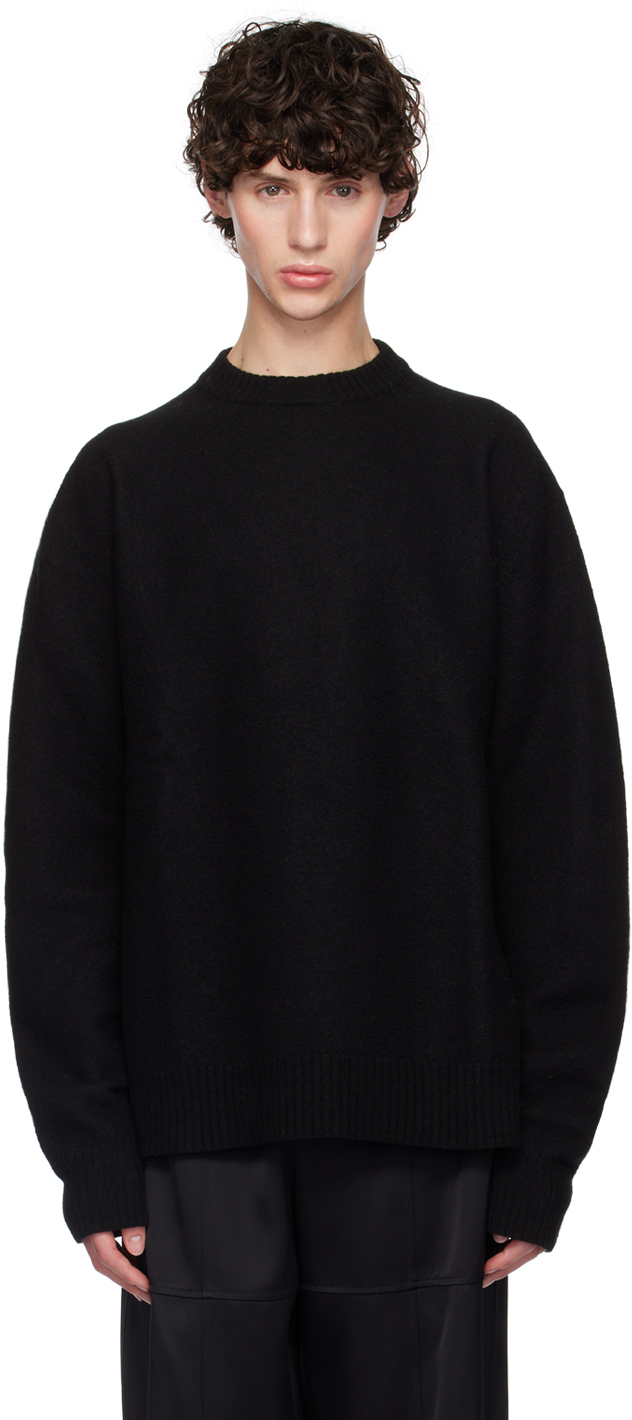 Jil Sander Black Crewneck Jumper In 001 Black