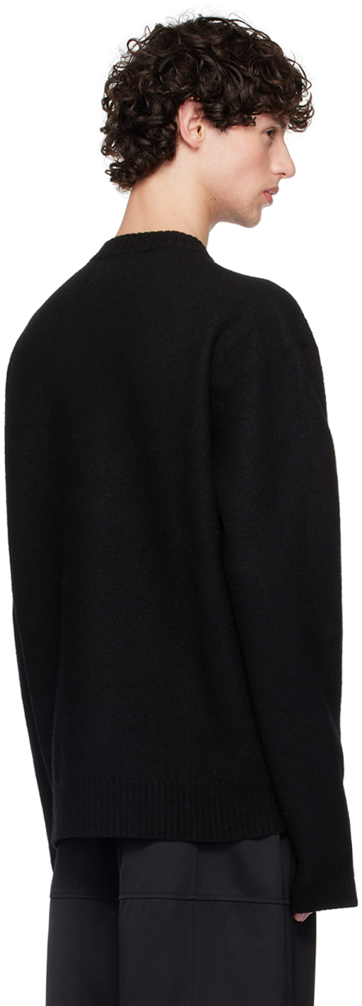 Jil Sander Black Crewneck Sweater In 001 Black