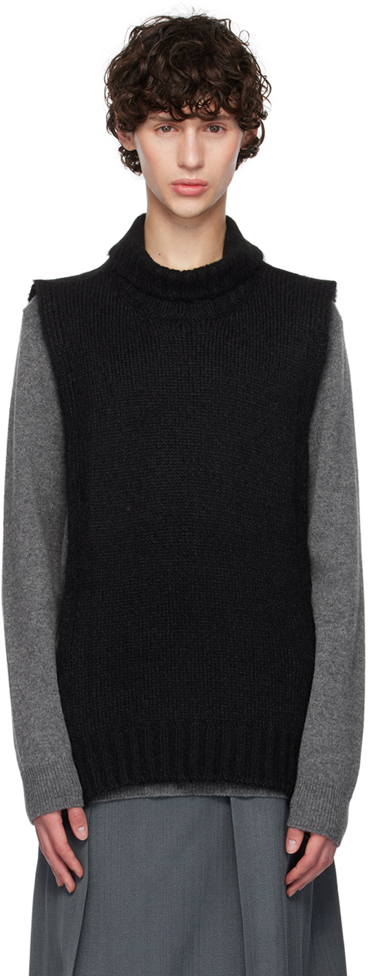 Shop Jil Sander Black Vented Vest In 001 Black