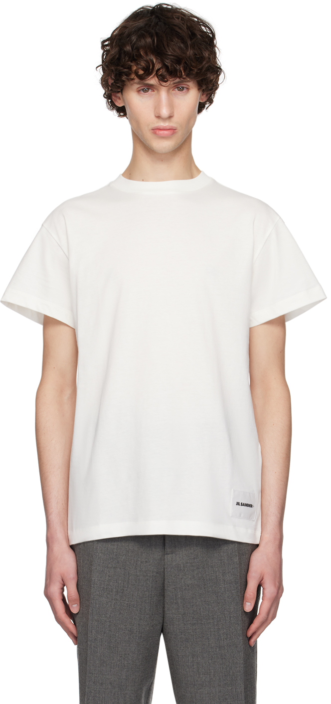 Jil Sander Short-sleeved T-shirt In 100 White