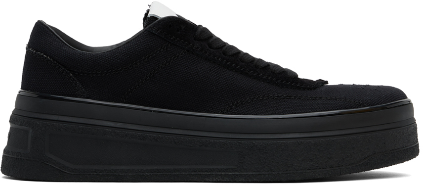 Black Canvas Low Sneakers