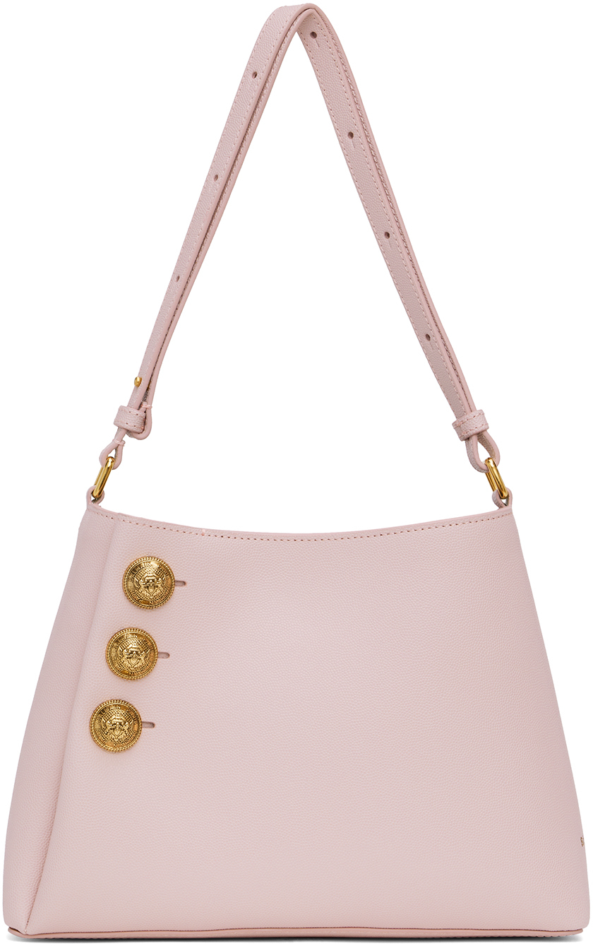 Pink Emblème Grained Calfskin Shoulder Bag