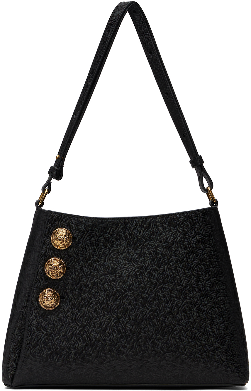 Black Emblème Shoulder Bag