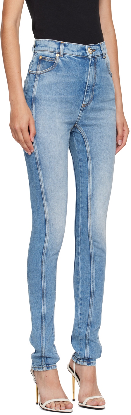 Balmain Blue Slim-fit Jeans In 6fc Bleu Jean Clair