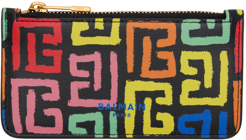 Black & Multicolor PB Labyrinth Card Holder