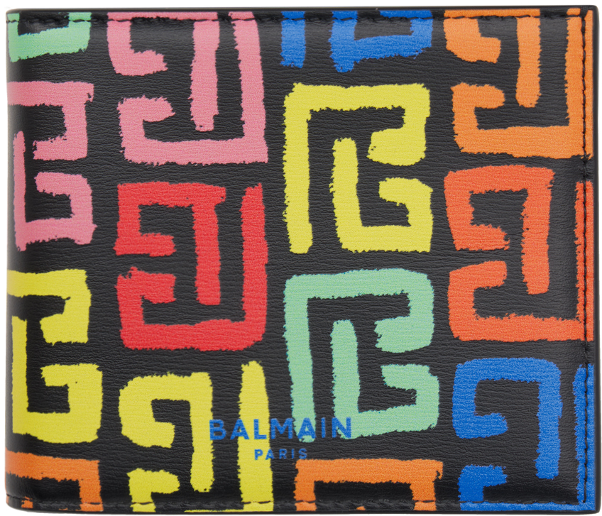 Black & Multicolor PB Labyrinth Billfold Wallet