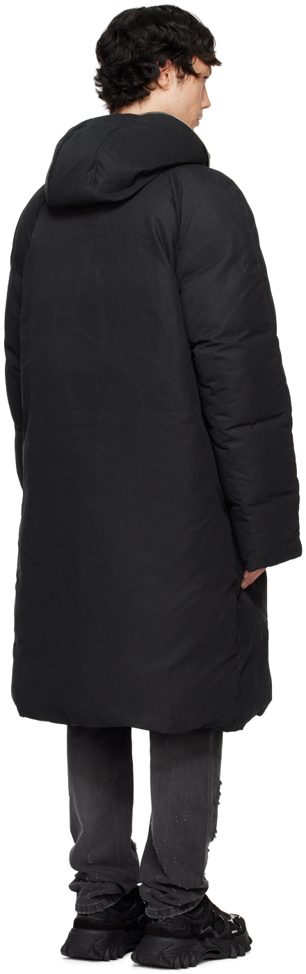 Balmain Quilted Hooded Jacket Silver Hardware In Black