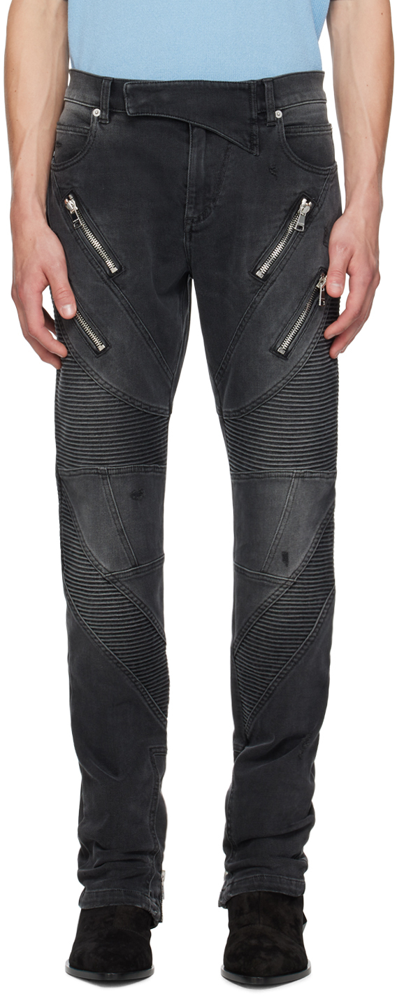 Black Biker Jeans