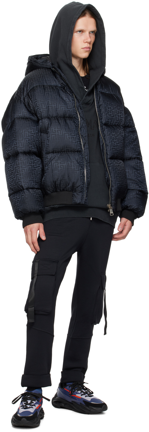 Balmain Pocket Detailed Drawstring Joggers In Eac Noir/argent