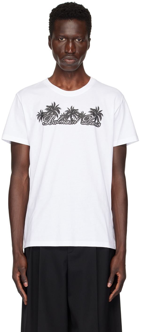 Black 'Balmain Signature' Print T-Shirt