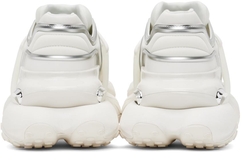 Balmain 'unicorn' White Sneakers With With Embossed Logo On The Side In 0fa Blanc