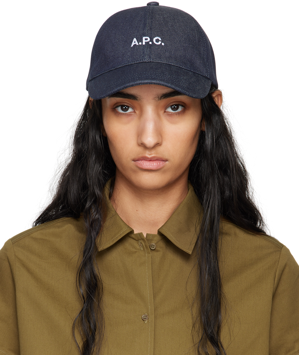 A.P.C.: Navy Charlie Baseball Cap | SSENSE