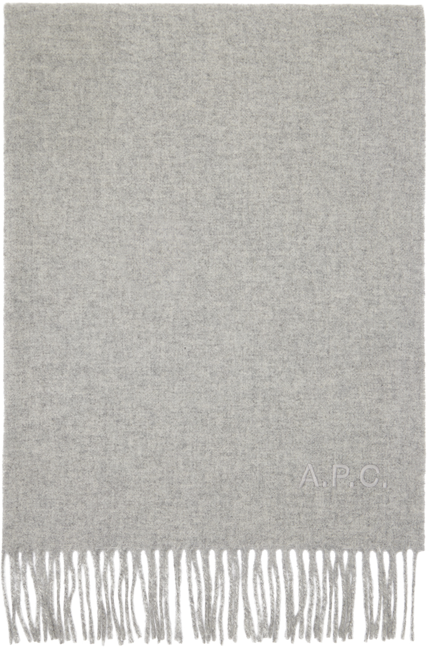 A. P.C. Gray Alix Brodée Scarf