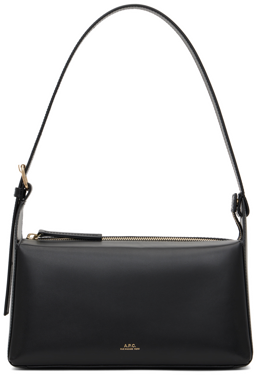 Shop Apc Black Virginie Shoulder Bag In Lzz Black
