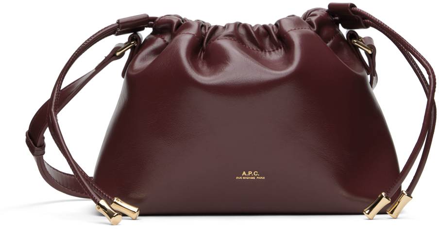 A. P.C. Burgundy Ninon Mini Bag