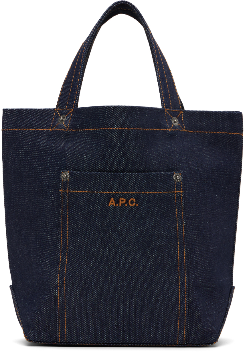 A. P.C. Navy Thais Mini Tote