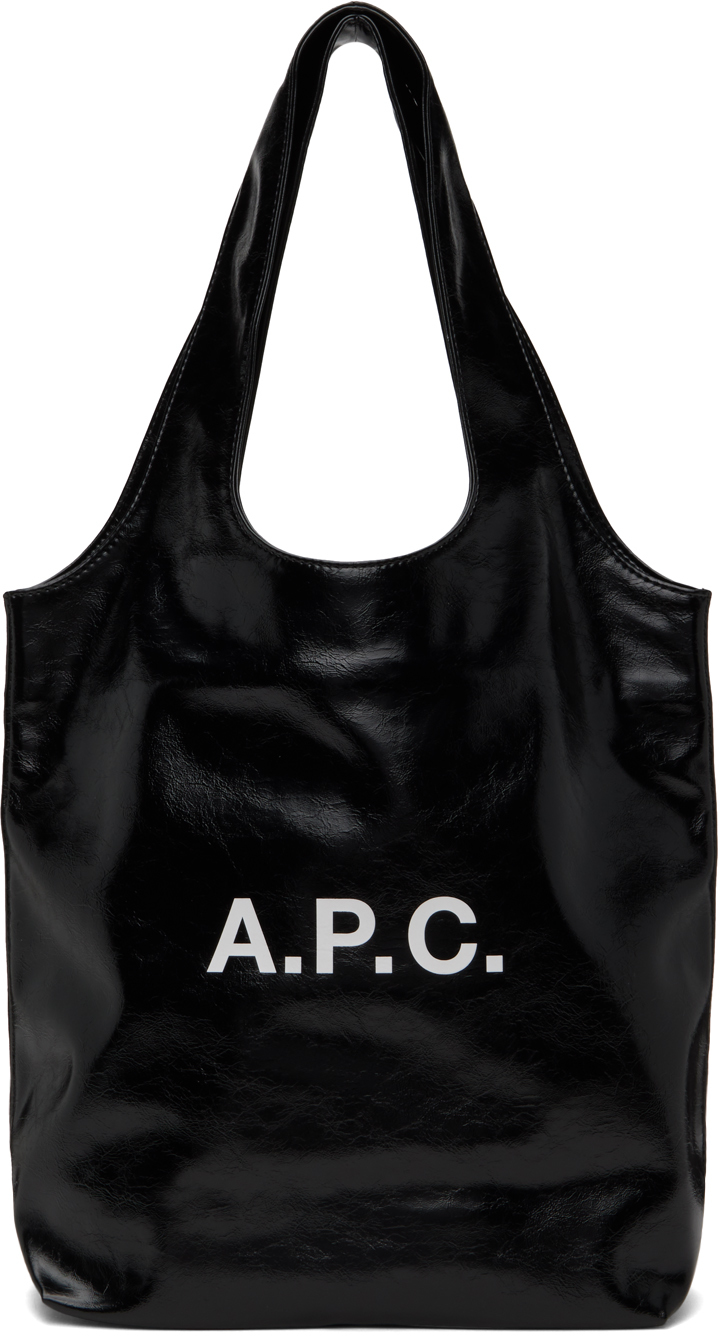 A.P.C.: ブラック スモール Ninon トートバッグ | SSENSE 日本