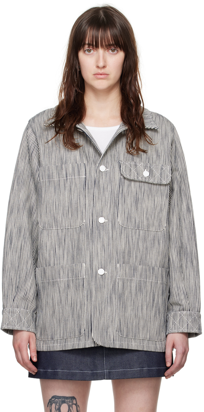 A. P.C. Navy & White Katie Holmes Edition Emma Jacket