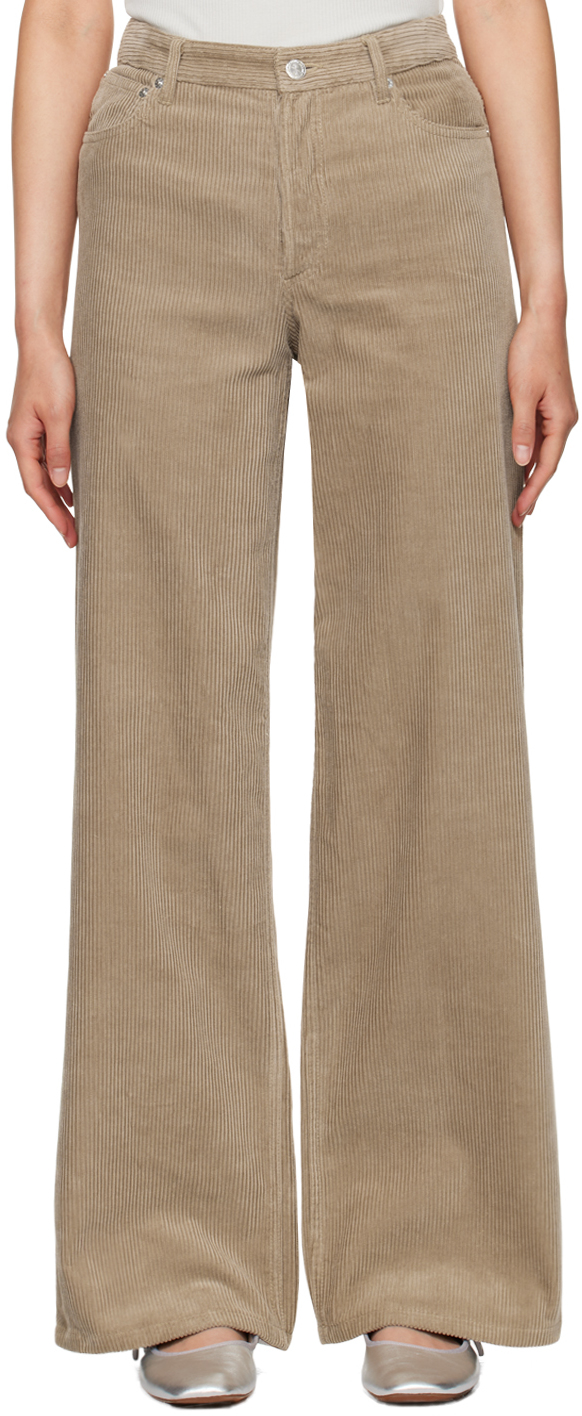 Shop Apc Beige Elisabeth Jeans In Baa Beige