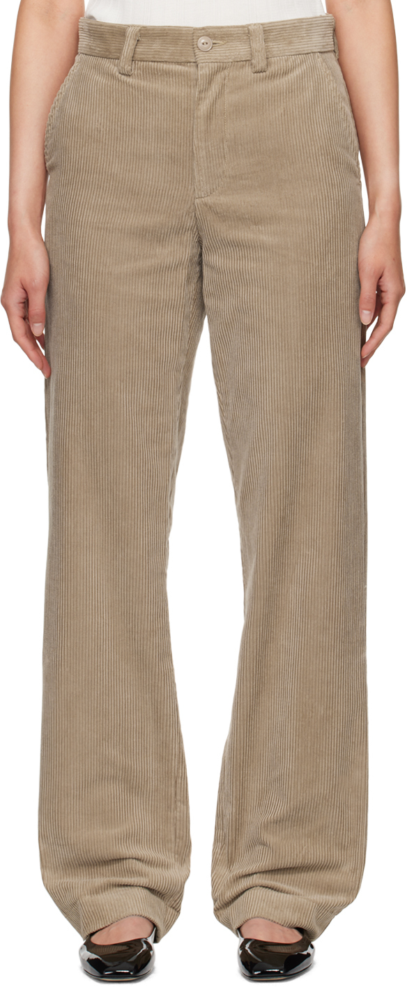 A. P.C. Beige Brigitte Trousers