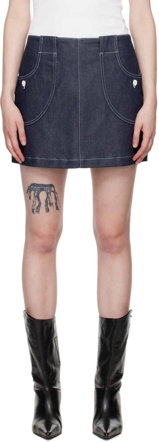 A. P.C. Indigo Katie Holmes Edition Samantha Denim Miniskirt