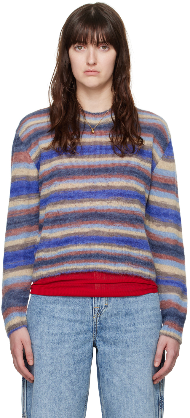 Shop Apc Blue Abby Sweater In Iaa Blue