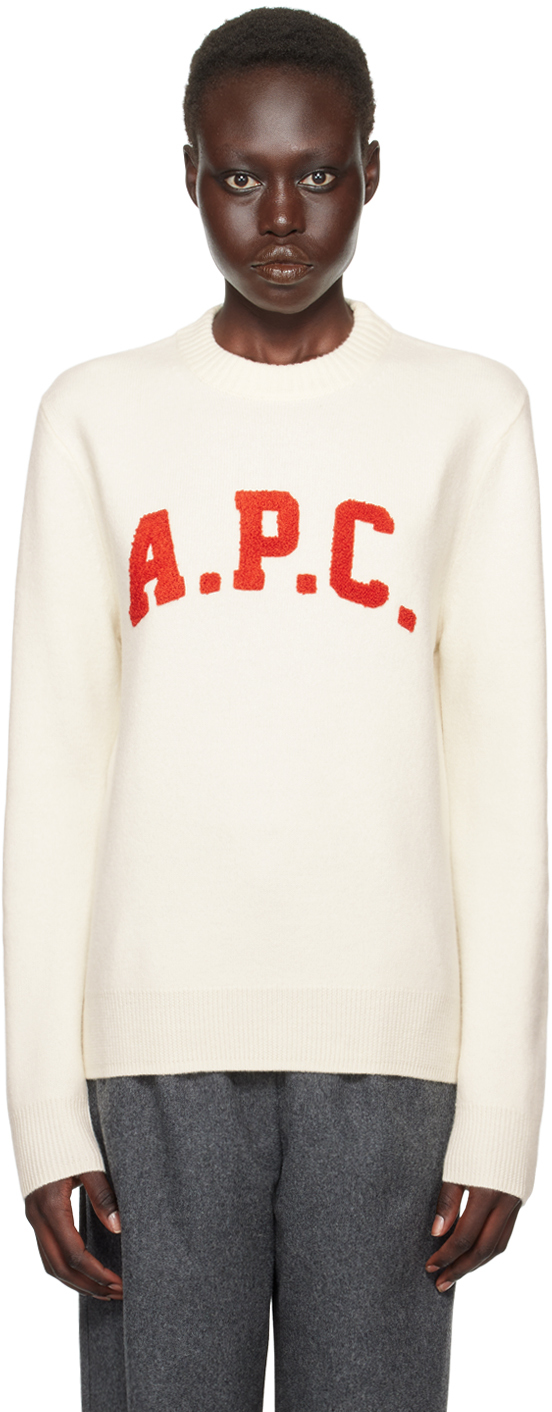 Shop Apc Off-white Joshua Sweater In Aad Ecru