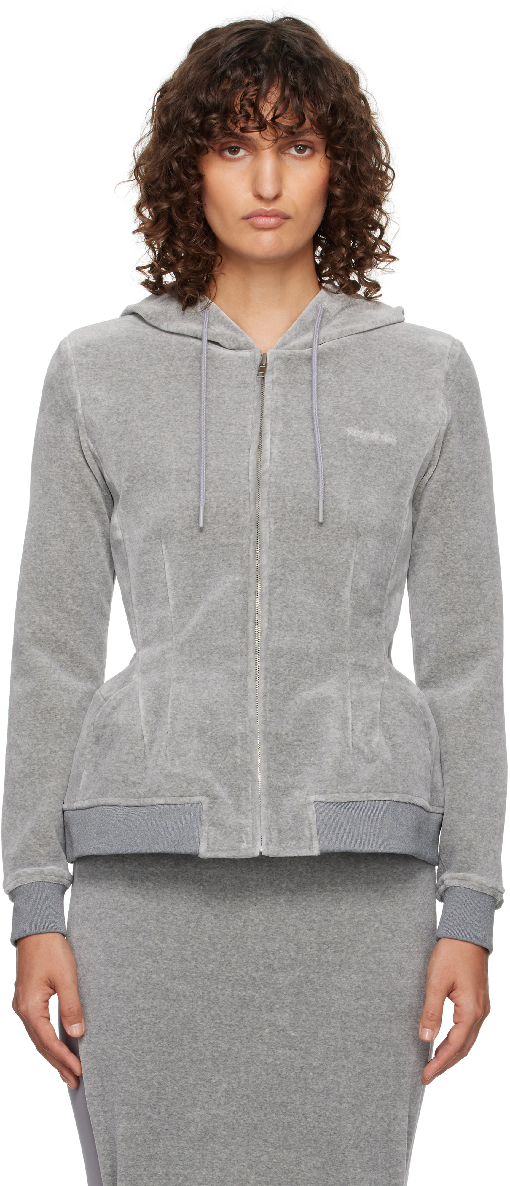 Khaki Hourglass Zip-Up Hoodie