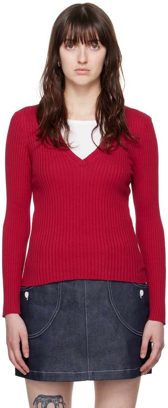 A. P.C. Orange Katie Holmes Edition Camille Sweater