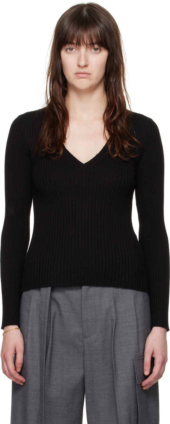 Shop Apc Black Katie Holmes Edition Camille Sweater In Lzz Black