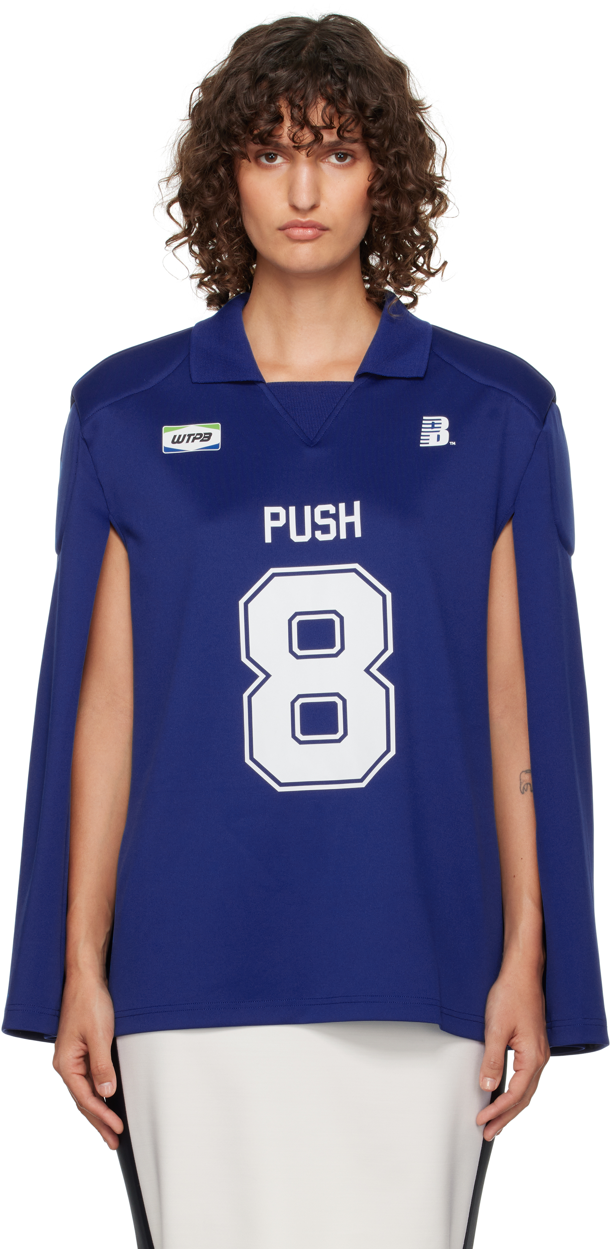 Shop Pushbutton Blue Cape Style Jersey Polo