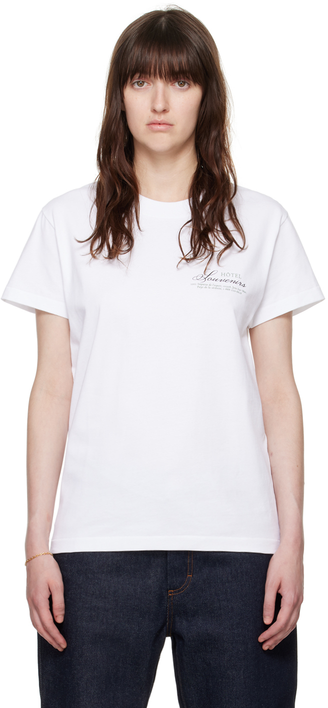 White JJJJound Edition 'Hôtel Souvenirs' T-Shirt