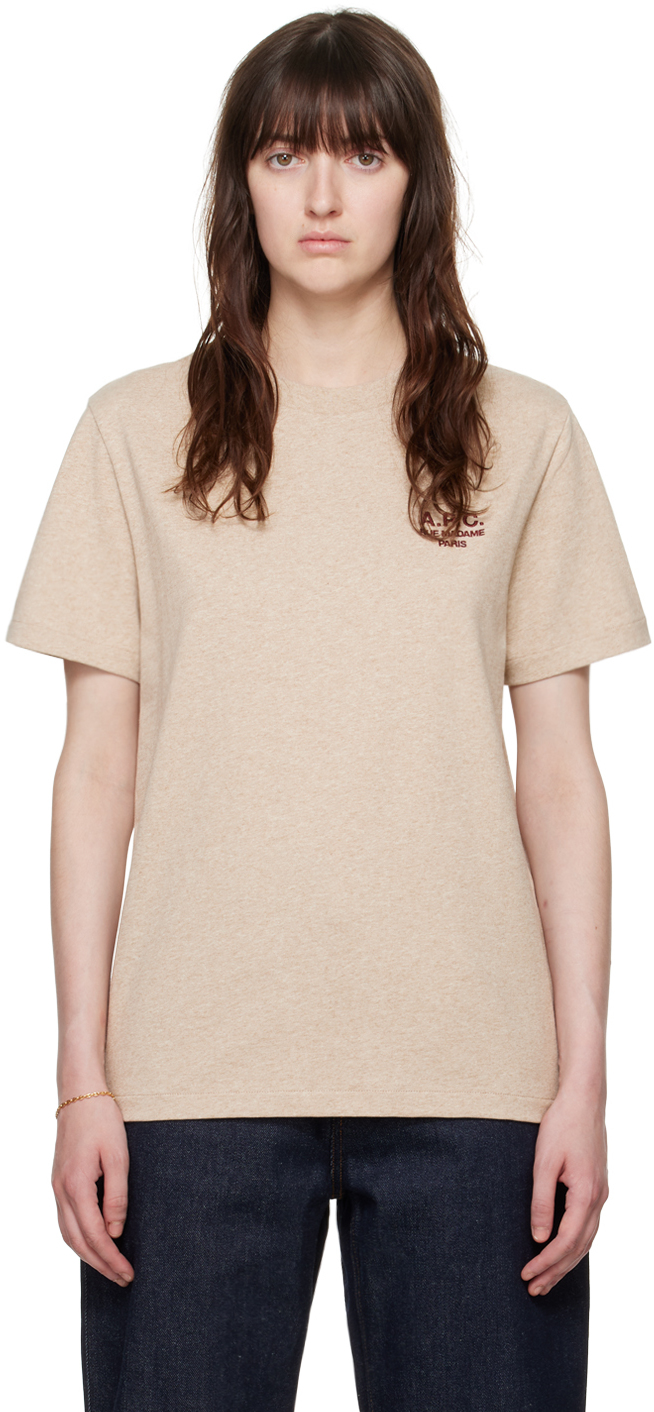 Beige Standard 'Rue Madame' T-Shirt