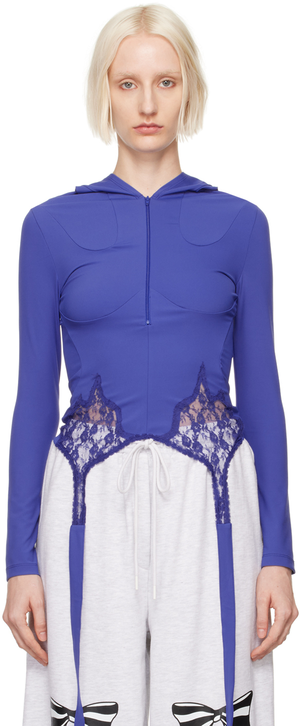 Blue Lace Point Hoodie