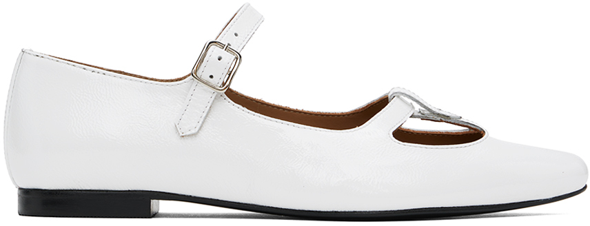 Shop Apc White Katie Holmes Edition Katie Ballerina Flats In Aab White