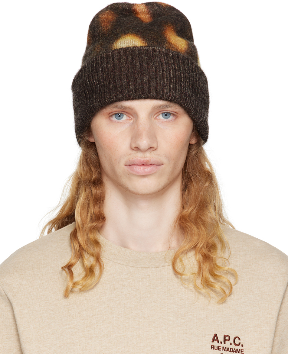 Shop Apc Brown Tame Impala Edition Tail Beanie In Saa Multicolore