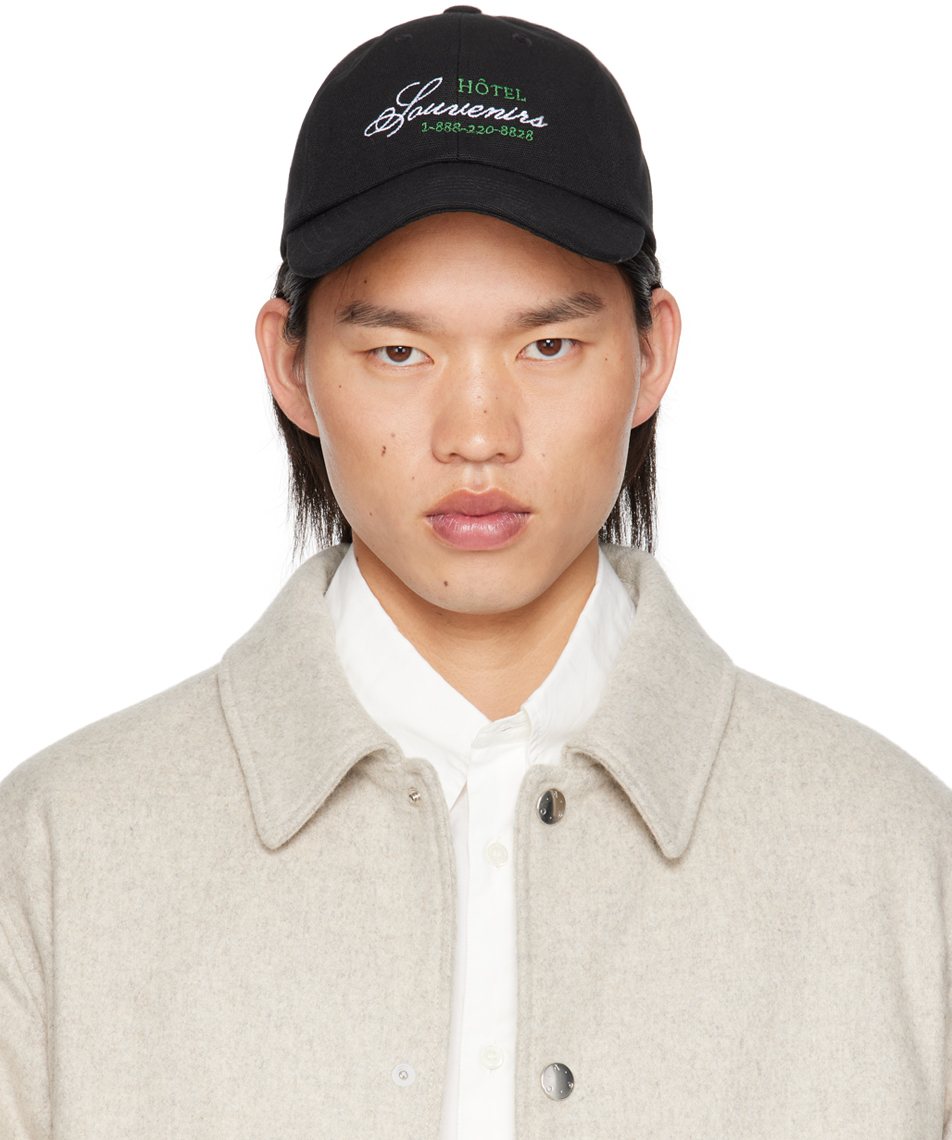 Shop Apc Black Jjjjound Edition 'hôtel Souvenirs' Cap In Lzz Black